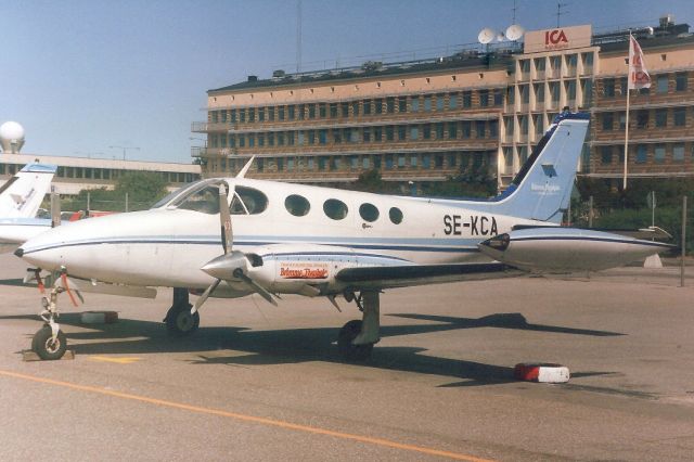 Cessna 340 (SE-KCA) - Seen here in Jun-92.br /br /Exported to Germany 20-Jan-95 as D-ICBB.