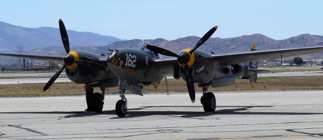 Lockheed P-38 Lightning (NX138AM) - The "Louise" 162 Skidoo at the Chino Air Show - 2018