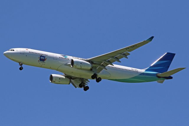 Airbus A330-300 (PK-GPU) - Sticker "BRImo Mobile Banking"