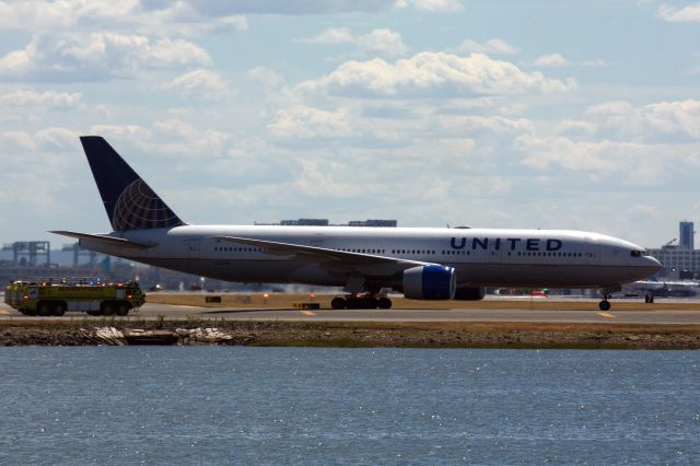 Boeing 777-200 (N204UA) - United B772 operating CDG-IAD made an emergency landing at BOS due to mechanical on 8/12/22. 