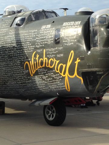 Consolidated B-24 Liberator (NX224J) - Collins Foundation B-24 at Charleston Executive Airport on Saturday, 31 Oct 15.