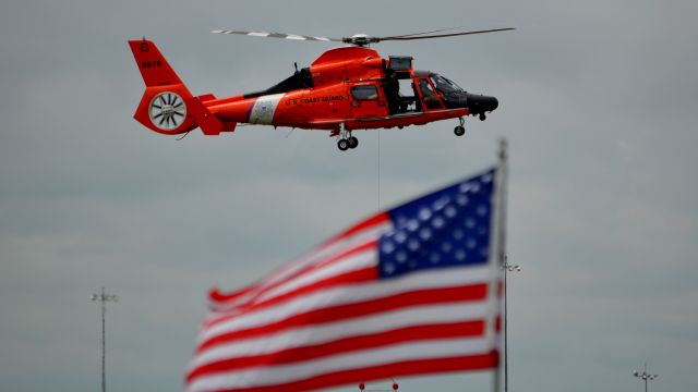 Cessna Skyhawk (N6579) - USCG MH-65 demo at the 2015 Dayton Air Show.