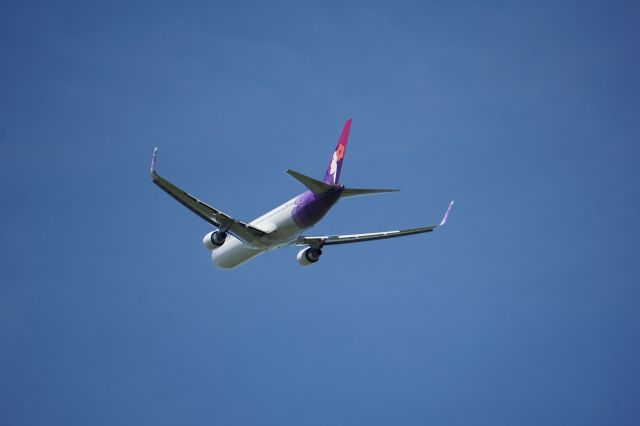 BOEING 767-300 (N592HA) - Departure end of 34 L  I think one is very exact jet, a Boeing 767-3CB(ER)