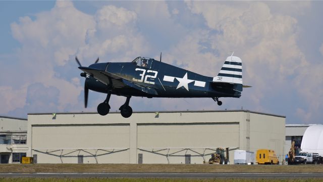 N79863 — - Flying Heritage Collections F6F-5 Grumman Hellcat (Ser#79863) on final to Rwy 34L on 8.4.13.