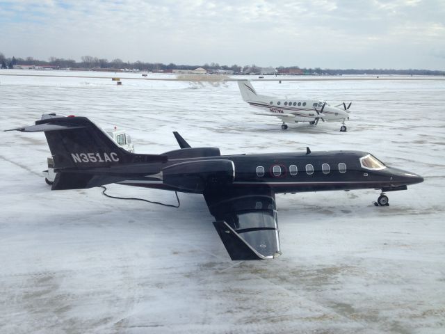 Learjet 31 (N351AC) - Somewhere in Illinois during winter