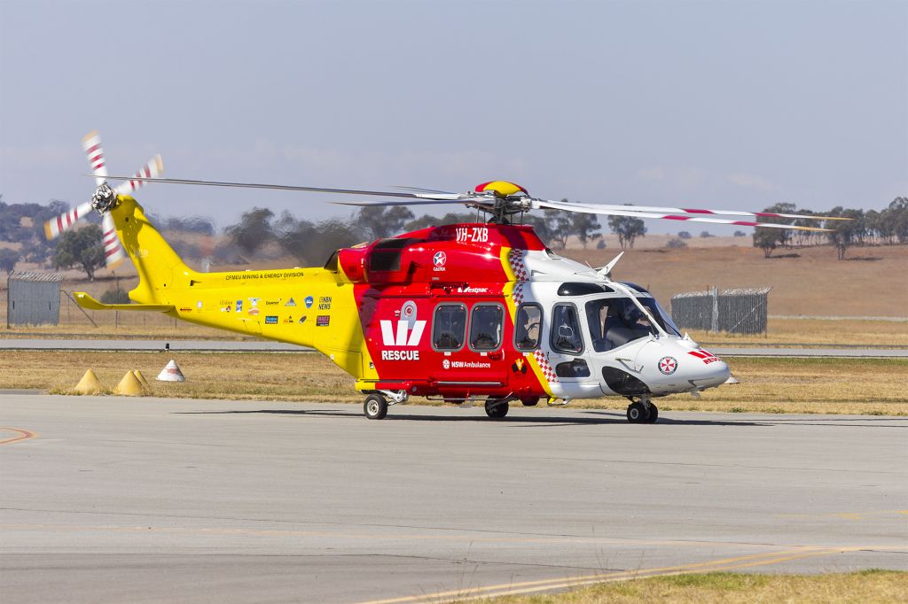 BELL-AGUSTA AB-139 (VH-ZXB) - Northern NSW Helicopter Rescue Service Limited (VH-ZXB) Finmeccanica S.P.A AW139 at Wagga Wagga Airport