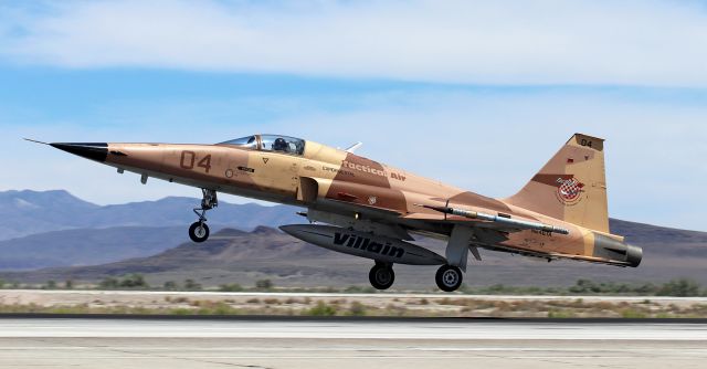 Northrop RF-5 Tigereye (N646TA) - Tactical Air's N646TA, a Northrop F-5E, flares to touch down on NAS Fallon's 31L yesterday afternoon.br /This appears to be the first pic of N646TA to be posted into FA's photo gallery.