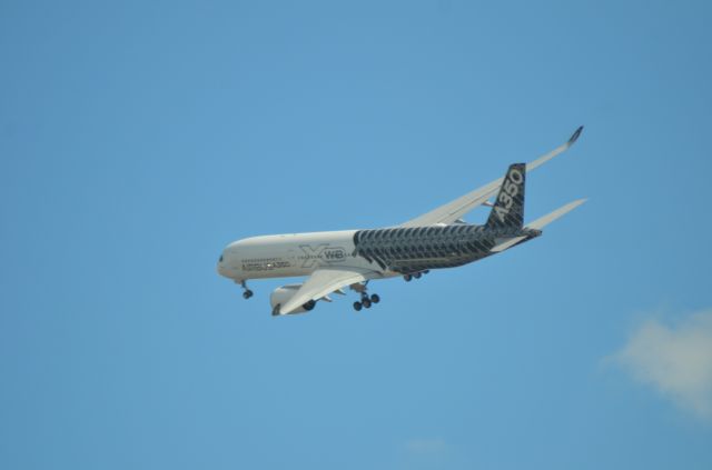 Airbus A350-900 (F-WWCF) - A350 flyby at Farnborough Ar Show 2016