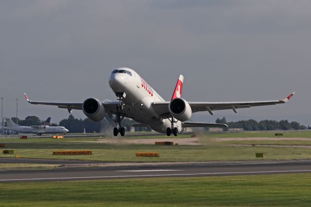 Bombardier CS100 (HB-JBH) - Swissair use a variety of aircraft on the SWR390/391 flight including the A319 and Helvetic E175 and F100.  Today it was the Bombardier CS100