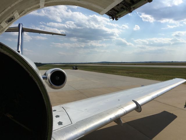 Douglas DC-9-10 (N192US) - Looking out the cargo door of this little baby nine!