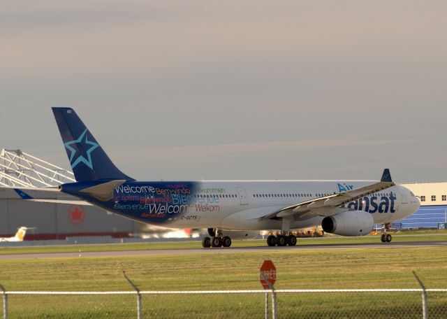 Airbus A330-300 (C-GCTS) - Rushing down Rwy 06R on the way to CDG.