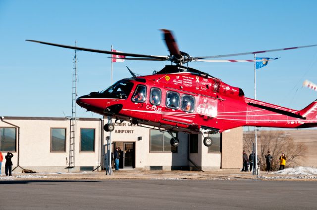 C-FGJS — - STARS Landing in Pincher Creek Alberta