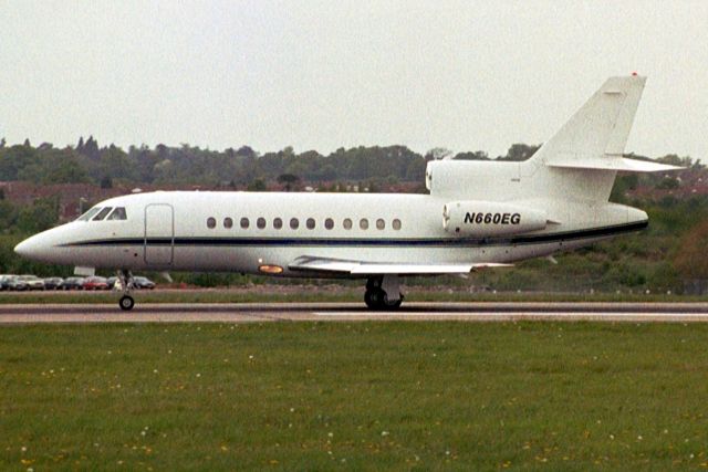 Dassault Falcon 900 (N660EG) - Departing rwy 26 in May-03.  Reregistered N902M, N902MK 22-Jul-06, N18FX 29-Mar-08 then N544CM 20-Sep-13.