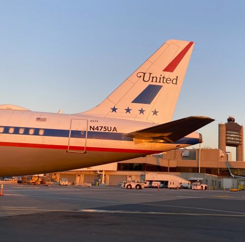 Airbus A320 (N475UA) - Sunrise - Stars & Bars 