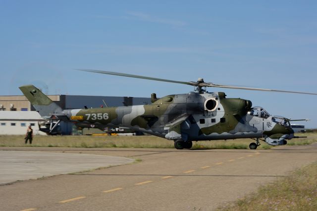 MIL Mi-25 (N7356) - Participants in preparations for another mission for exercise Italian Blade 2015