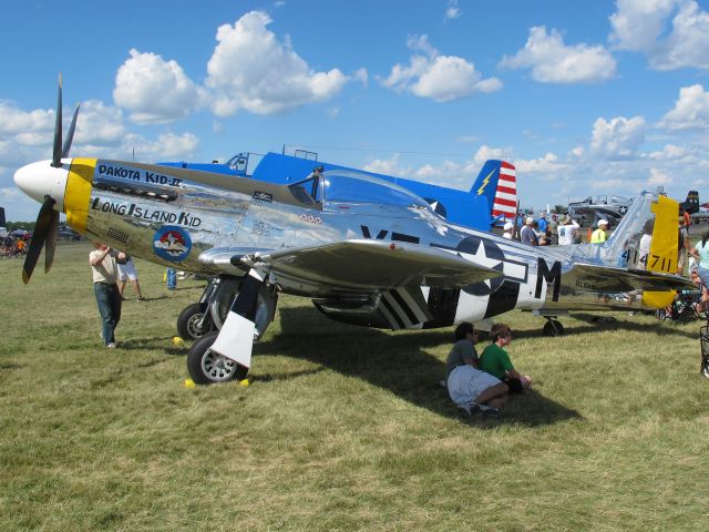 North American P-51 Mustang (N151HR) - The crowds at Oshkosh 2013!