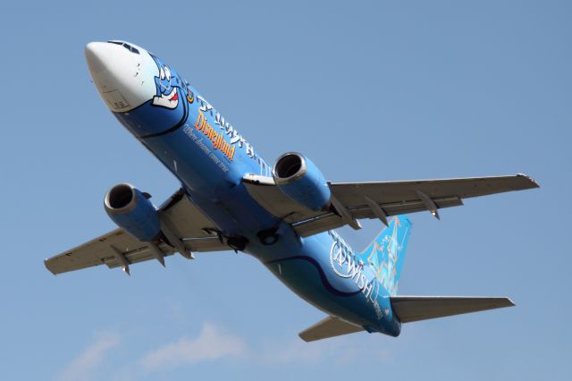 BOEING 737-400 (N706AS) - Departing OKC to SEA.