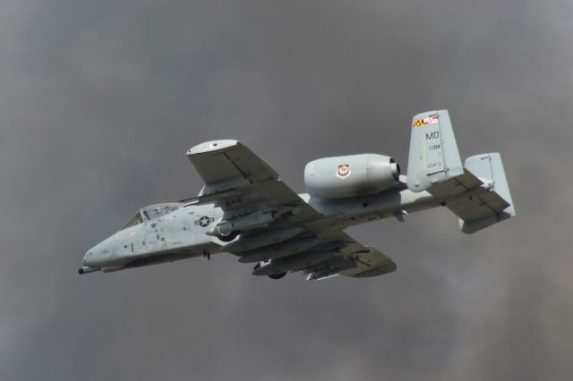 Fairchild-Republic Thunderbolt 2 (AFR79104) - During the Wednesday afternoon Oshkosh Air Show, 4 A-10 Warthogs from the Maryland Air National Guard gave their demo highlighting close air support.