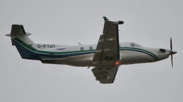 Pilatus PC-12 (C-FYUT) - Weather was a very bad day with high winds and lots of rain on AUG.30.2019 