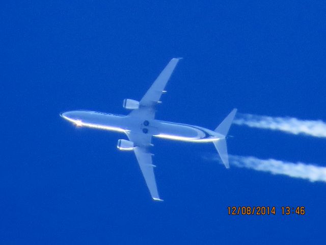 Boeing 737-900 (N402AS) - Alaska Airlines flight 38 from SEA to FLL over Baxter Springs Kansas (78KS) at 35,000 feet.