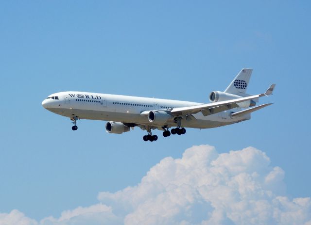 Boeing MD-11 (N273WA) - World 8505 from Bangor arriving in Pt Mugu, Ventura Countybr /August 4, 2012