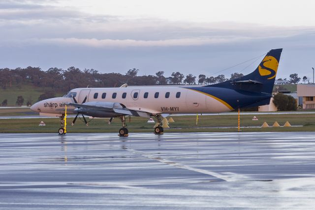 Fairchild Dornier SA-227DC Metro (VH-MYI) - Sharp Airlines (VH-MYI) Fairchild SA-227DC Metro 23 parked on the tarmac at Wagga Wagga Airport.