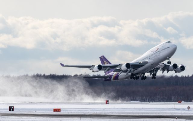 Boeing 747-400 (HS-TGX) - Thai Airways International [TG/THA] / Boeing 747-4D7br /Jan.27.2018 New Chitose Airport [CTS/RJCC] JAPAN