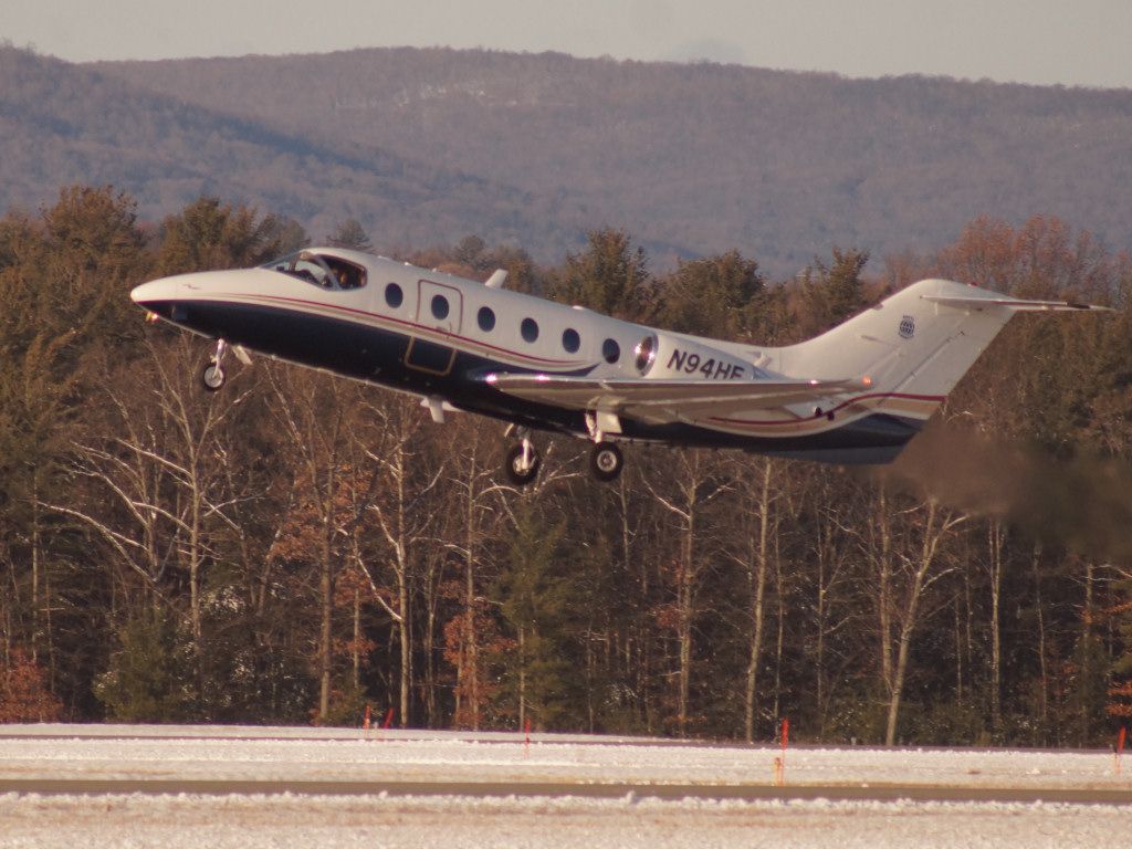 Beechcraft Beechjet (N94HE) - Taken at Saratoga County Airport, NY on Dec.13.2017