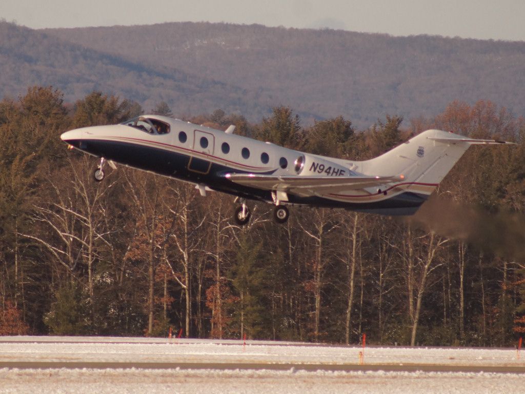 Beechcraft Beechjet (N94HE) - Taken at Saratoga County Airport, NY on Dec.13.2017