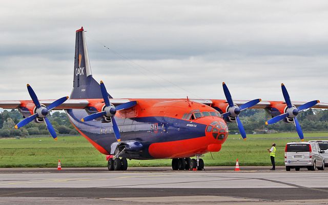 Antonov An-12 (UR-CNN) - cavok air an-12b ur-cnn arriving in shannon 31/8/18.