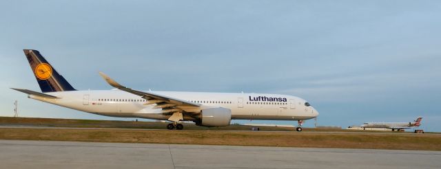 Airbus A350-900 (D-AIXB) - First day for regular A350-900 service by Lufthansa into CLT.br /br /3/31/19 