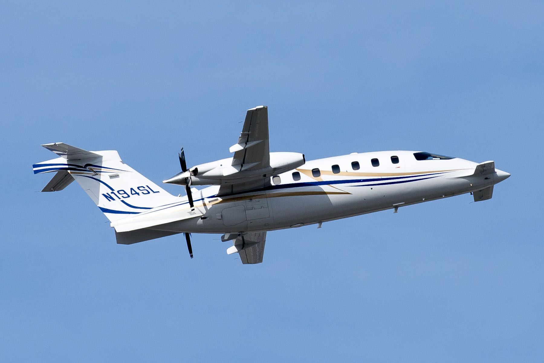 Piaggio P.180 Avanti (N194SL) - N194SL Piaggio P180 departing KPBI Jan 11, 2013