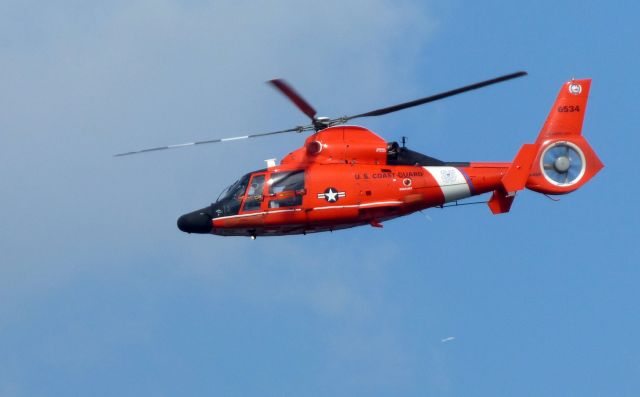 N6534 — - Shown here is a US Coast Guard Aerospatiale SA366G1 Dolphin short range rescue helo off the coast of Monmouth NJ in the Summer of 2017.