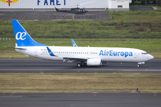 Boeing 737-800 (EC-MJU) - The new aircraft of Air Europa sporting new livery, rolling Tenerife Norte Airportbr /07/07/2016