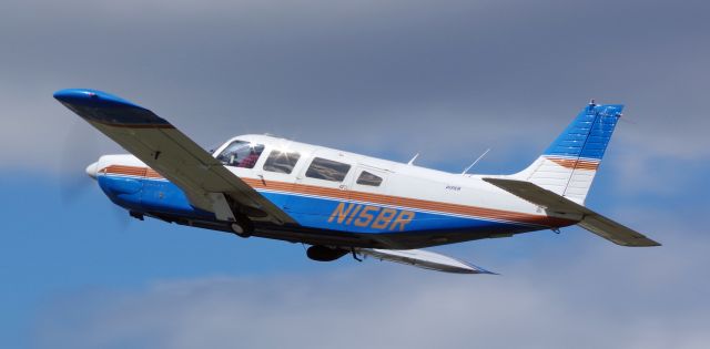 Piper Saratoga (N15BR) - LINDEN AIRPORT-LINDEN, NEW JERSEY, USA-SEPTEMBER 03, 2021: Seen shortly after taking off from Linden Airport (just south of Newark International Airport) on runway 27, was this single engine Piper Saratoga.