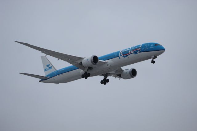 BOEING 787-10 Dreamliner (PH-BKA) - KLM 787-10 ´100 Years Livery´ landing on runway 28C at Chicago O´hare from Amsterdam