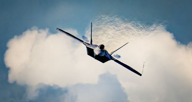 Lockheed F-22 Raptor — - Raptor coming for you. br /(at the Geneseo, NY air show in July)