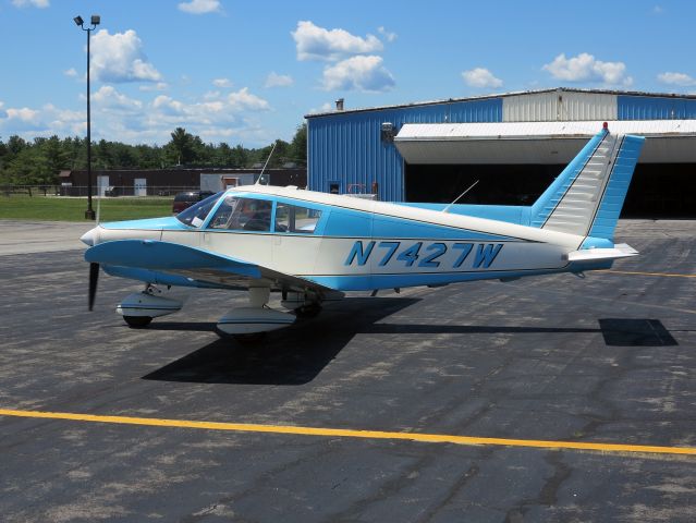 Piper Cherokee (N7427W) - After landing runway 22.