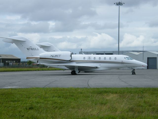 Cessna Citation X (N760XJ) - N760XJ Citation 750 cn 750-0260  of XOJET seen parked in shannon on the 15/07/2010