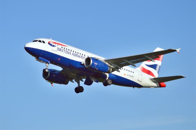 Airbus A319 (G-EUPR) - British Airways Airbus A319-131 departing Polderbaan runway AMS 18.30 hrs (GMT) 09May25