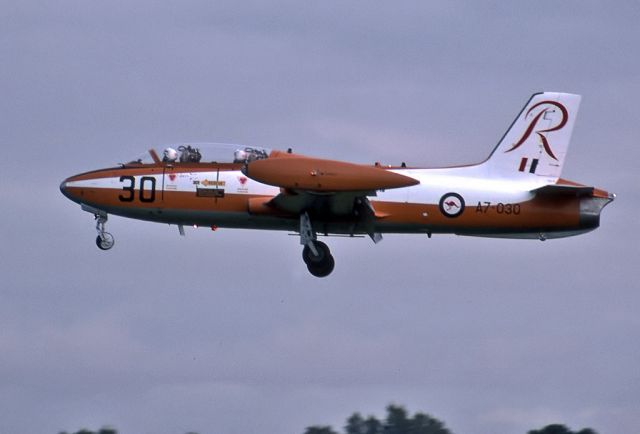 A7030 — - AUSTRALIA - AIR FORCE - COMMONWEALTH CA-30 (MB-326H) - REG : A7-030 (CN CA30-30) - EDINBURGH RAAF BASE ADELAIDE SA. AUSTRALIA - YPED (23/7/1984)