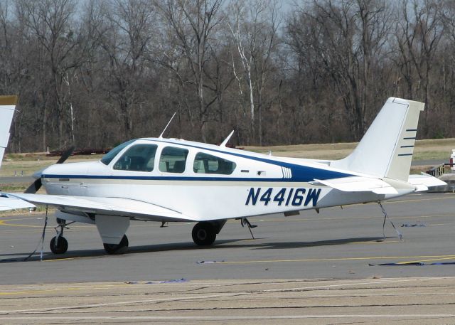 Beechcraft Bonanza (33) (N4416W) - Parked at the Downtown Shreveport airport.