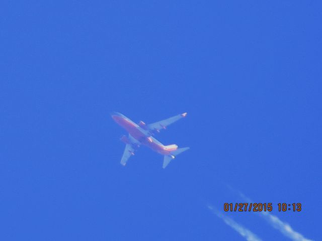 Boeing 737-700 (N743SW) - Southwest Airlines flight 508 from ATL to DEN over Southeastern Kansas at 40,000 feet.