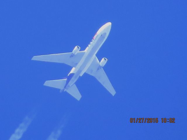 McDonnell Douglas DC-10 (N304FE) - FedEx flight 630 from SEA to MEM over Southeastern Kansas at 35,000 feet.