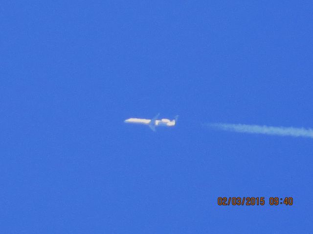 Embraer EMB-145XR (N11181) - Express Jet flight 6077 from TYS to DEN over Southeastern Kansas at 36,000 feet.