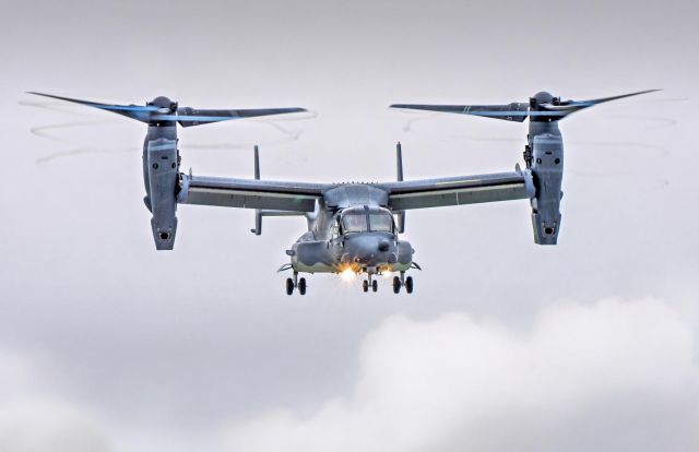 Bell V-22 Osprey — - Shot this on a very rainy wet day at Ogden-Hinckley. So glad I use Pentax equipment.