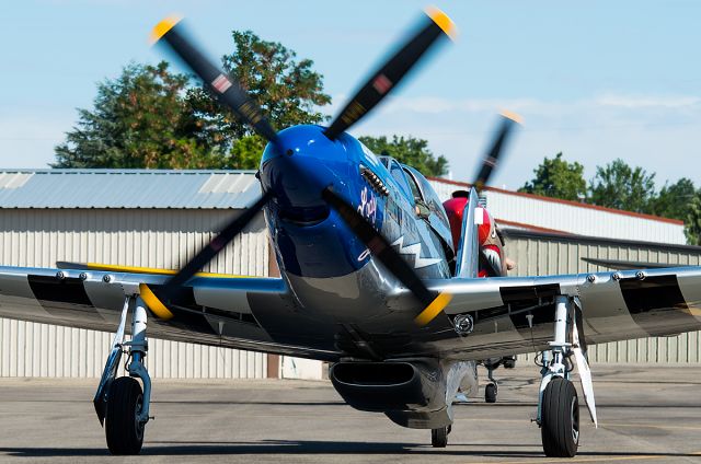 North American P-51 Mustang (NL327DB) - P51D Lady Jo and P40E Sneak Attack taxing for departure at the annual Warbird Roundup in Nampa, Idaho.  Full Quality photo: a rel=nofollow href=http://www.airliners.net/photo/North-American-TF-51D/2507380/L/&sid=ecc3517dd5c4d9e0d154d0351dcd23e5http://www.airliners.net/photo/North-American-TF-51D/2507380/L/&sid=ecc3517dd5c4d9e0d154d0351dcd23e5/a