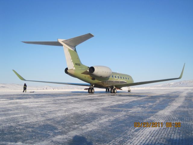 Gulfstream Aerospace Gulfstream G650 (N655GD) - Cold weather testing in Iqaluit