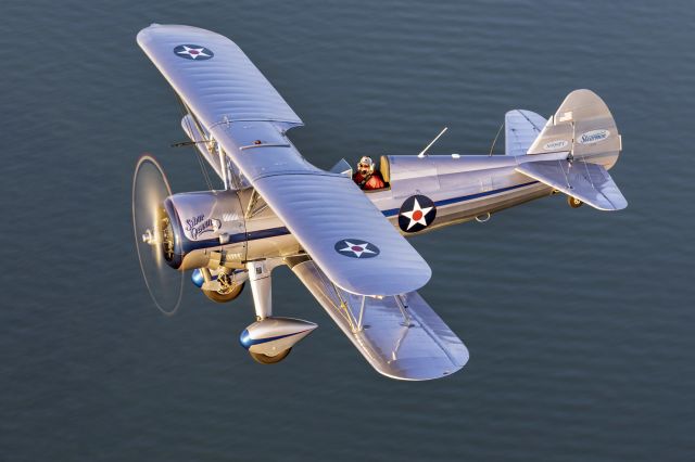 N909PT — - 1942 Stearman Lycoming 300 hp. over the Chesapeake Baybr /Photo by Scotty Bruce