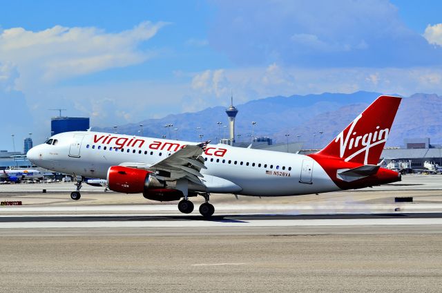 Airbus A319 (N528VA) - Virgin America 2008 Airbus A319-112 N528VA (cn 3445) "Fog Cutter"  Las Vegas - McCarran International (LAS / KLAS) USA - Nevada, August 02, 2012 Photo: Tomás Del Coro